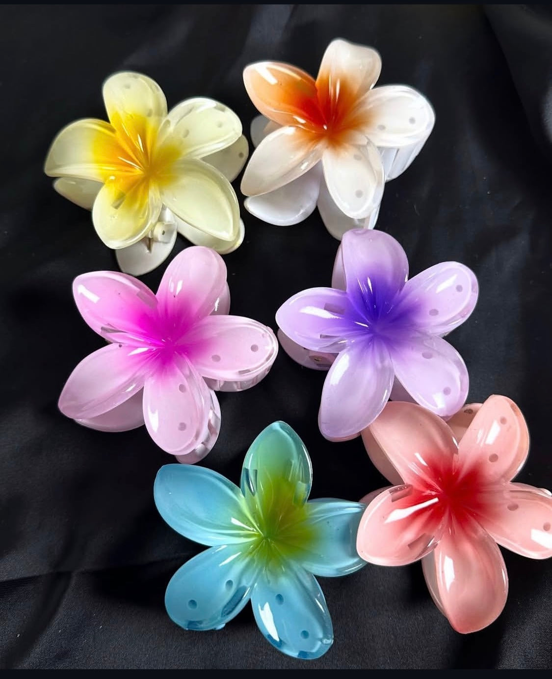 large Flower Clips