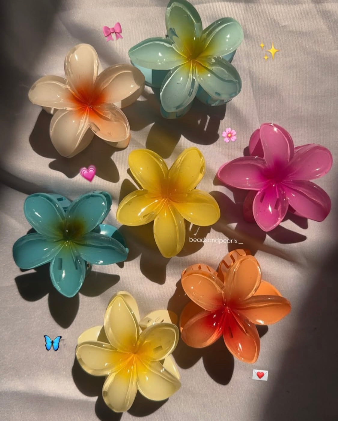 large Flower Clips