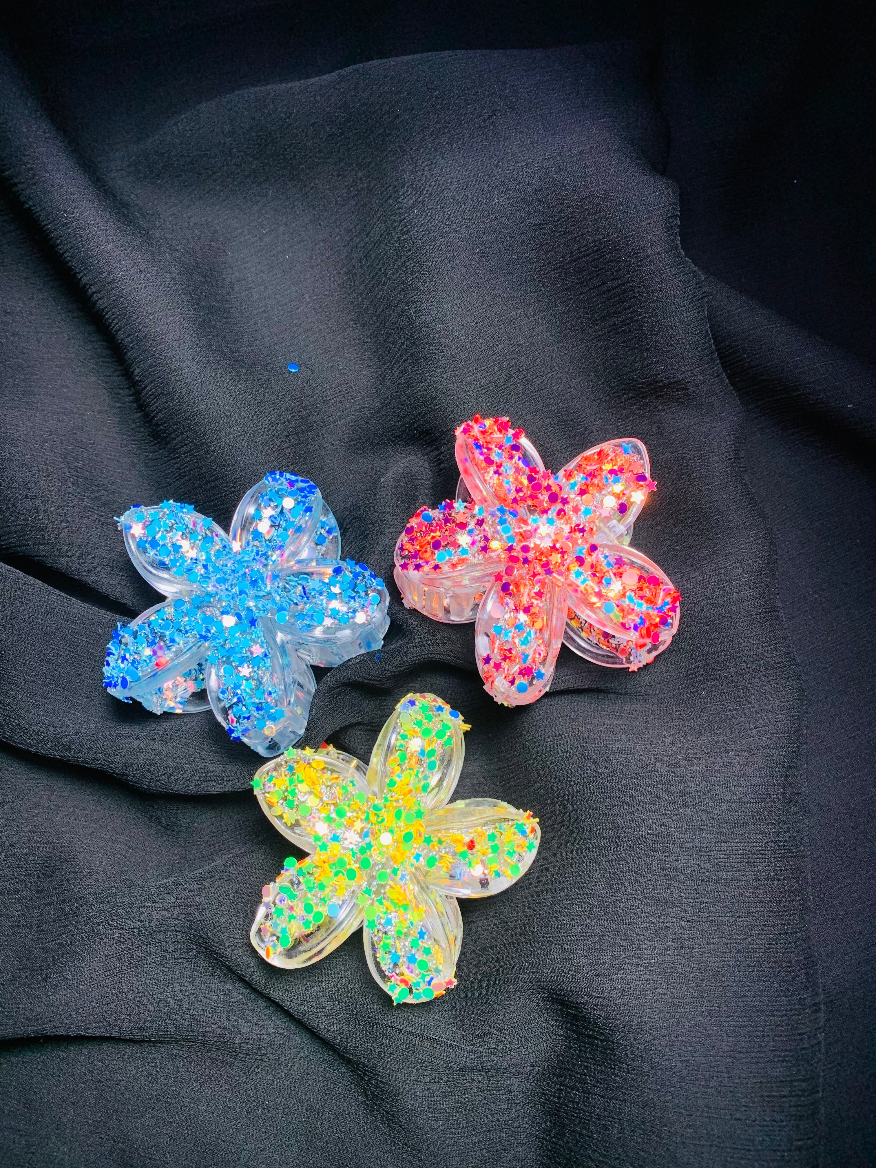 Fancy Flower Hair Clips